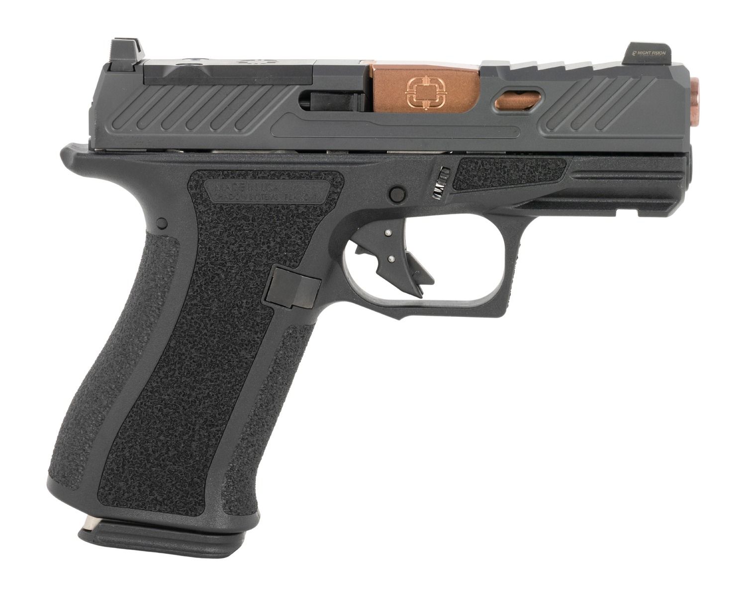 Shadow Systems CR920X Elite Micro-Compact Frame 9mm 15+1 3.41" Bronze TICN Match Grade/Spiral Fluted Barrel, Bla