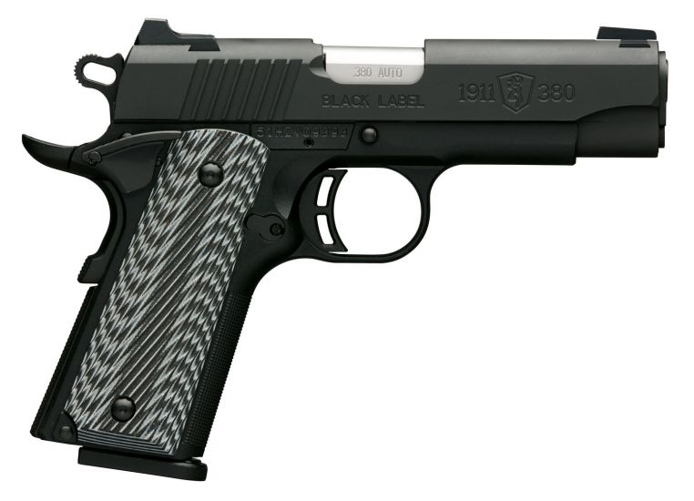 Browning 1911-380 Black Label 380ACP 3.625" Barrel W/ Steel 3...