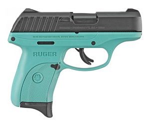 Ruger EC9s BLK/TURQUOISE 9mm 3.12" Barrel 7+1 3285