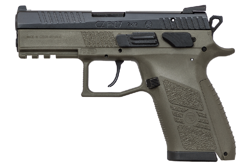 CZ P-07 9mm 3.75" Barrel TNS 10+1 OD Green 01077