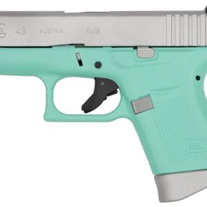 Glock 43 Gen 3 9mm 3.39" 6+1 Robin Egg/S PI4350201RESA
