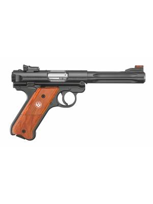 Ruger Mark IV Hunter, Black/Wood Grips, .22 LR, 5.5" BBL, 1:16" Twist, 2x10rd