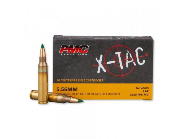 PMC Ammunition X-Tac Brass 556 Ammo 62-Grain 20-Rounds Light Armor Piercing