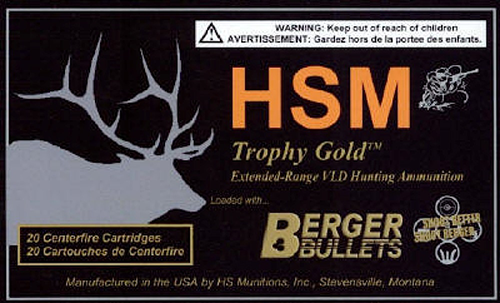 HSM Trophy Gold Brass 7mm Rem Mag 180 Grain 20-Rounds HPBT - Image 2