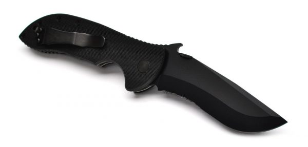 Emerson Commander - Black Cerakote Blade - Serrated