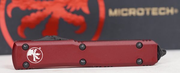 Microtech Ultratech D/E BLK Standard Merlot RED