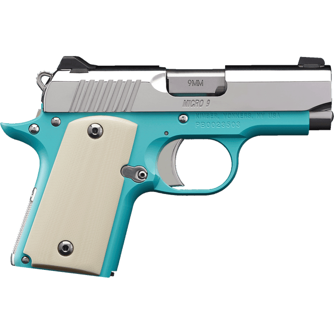 Kimber Micro 9 Bel Air Blue / Stainless 9mm 3.15" Barrel 6-Rounds Night Sights