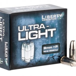 Liberty Ammunition Ultra-Light Nickel-Plated Aluminum 9mm 50-Grain 20-Rounds CHP