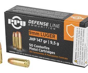 PPU Defense 9mm 147gr 50-Rounds JHP