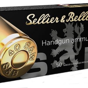 Sellier and Bellot Handgun Ammunition Brass .40 SW 50-Rounds 180-Grain JHP