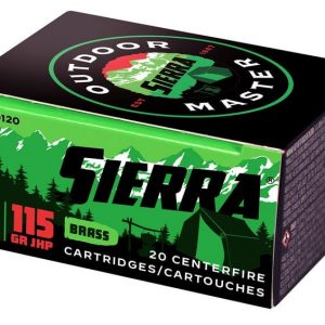 Sierra Outdoor Master Brass 9mm 115-Grain HP 20-Rounds