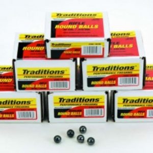 Traditions Muzzleloader Revolver Round Ball Bulk Pack .44 cal .454 140-Grain 100-Count