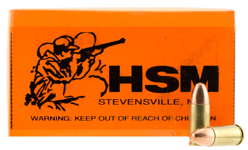 HSM/Hunting Shack Training Brass 9mm 115-Grain 50-Rounds FMJ