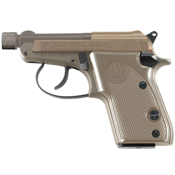 Beretta Bobcat 22 Long Rifle 2.9in FDE/Stainless Pistol - 7+1 Rounds