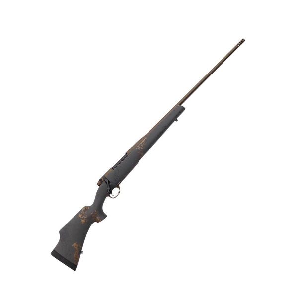 Weatherby Mark V Camilla Ultra Lightweight Midnight Bronze Cerakote Black Smoke Gold Sponged Bolt Action Rifle - 240 Weatherby Magnum