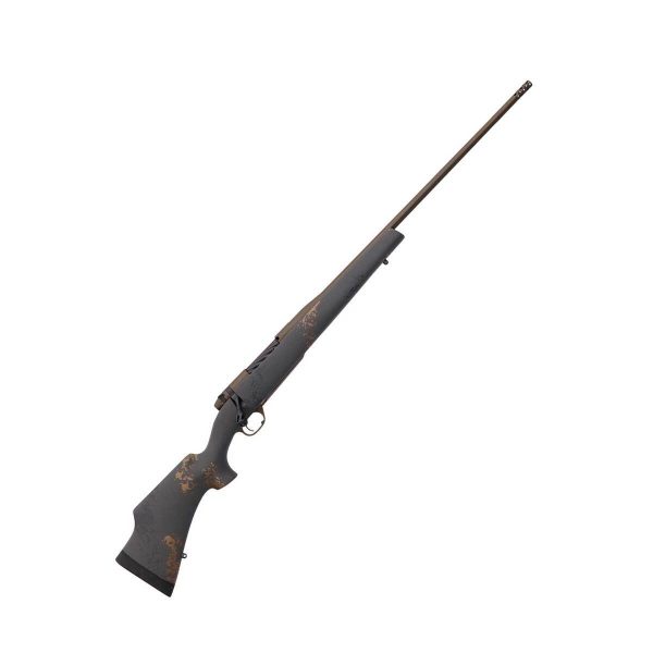 Weatherby Mark V Camilla Ultra Lightweight Midnight Bronze Cerakote Black Smoke Gold Sponged Bolt Action Rifle - 6.5 Weatherby RPM