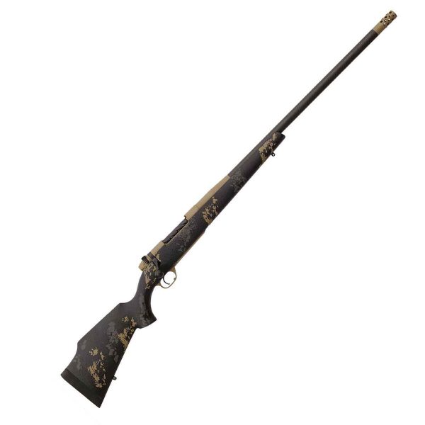 Weatherby Mark V Carbonmark FDE Cerakote Bolt Action Rifle - 338-378 Weatherby Magnum - 26in